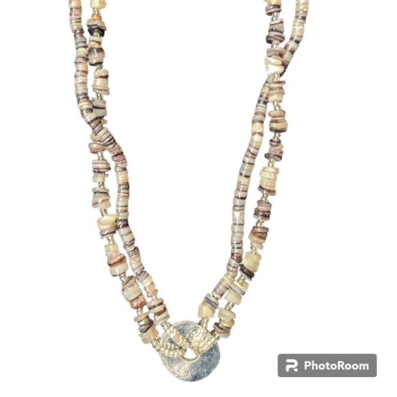 Handmade Metal & Beads Necklace - Picture 1 of 3